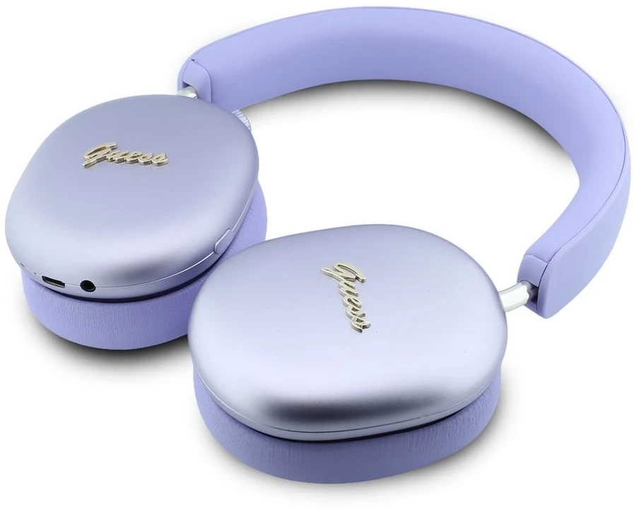 Guess Metallic Script Logo ENC belaidės ausinės, violetinės