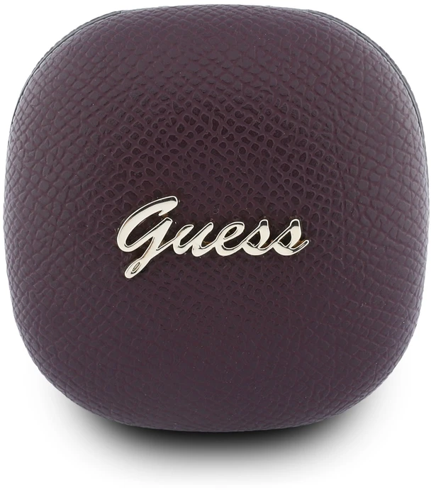 Ausinės Guess PU Grained Script Metal Logo ENC TWS Belaidės Earphones Burgundy