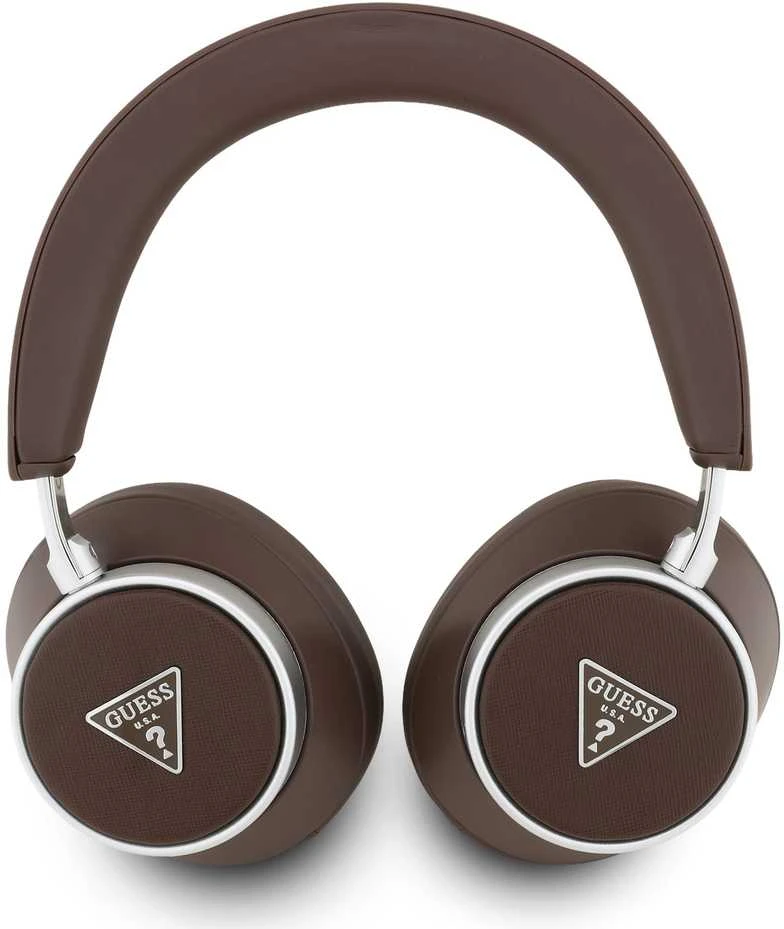 Guess PU Saffiano Triangle Logo ENC belaidės ausinės juodos spalvos