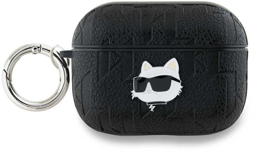 Karl Lagerfeld KLA3PGCHPK AirPods 3 dėklas juodos spalvos Monogram Choupette Head