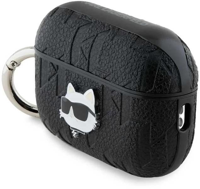 Karl Lagerfeld KLA3PGCHPK AirPods 3 dėklas juodos spalvos Monogram Choupette Head