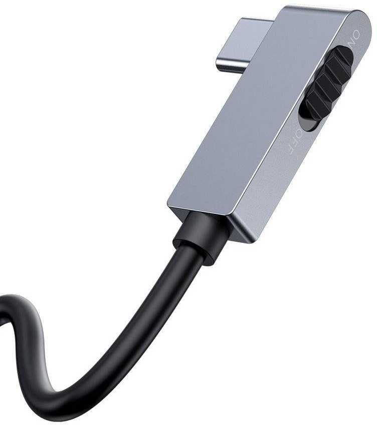 Baseus HUB Bend Angle No.7 Multifunctional (Type-C to 2xUSB3.0 + HDMI 4K + PD 100W + 3.5mm + TF) Upgraded version Space Gray (CAHUB-CWJ0G)