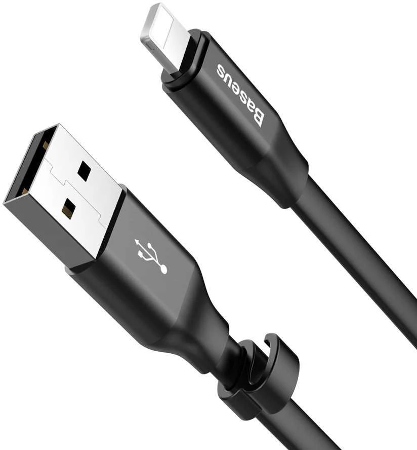 Baseus CALMBJ-B01 Nimble Portable kabelis Apple 23cm juodos spalvos