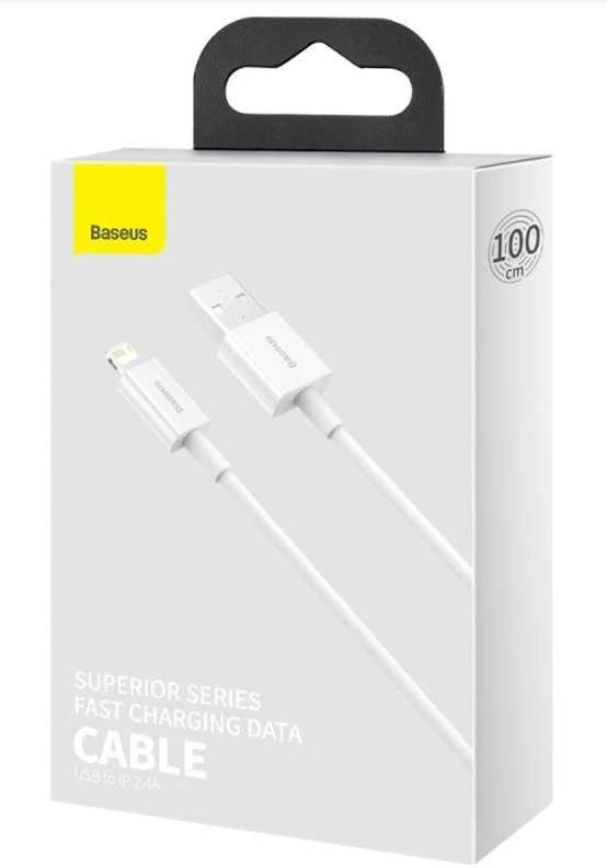 Kabelis USB A - IP Lightning 1.0m baltas Superior serijos BASEUS