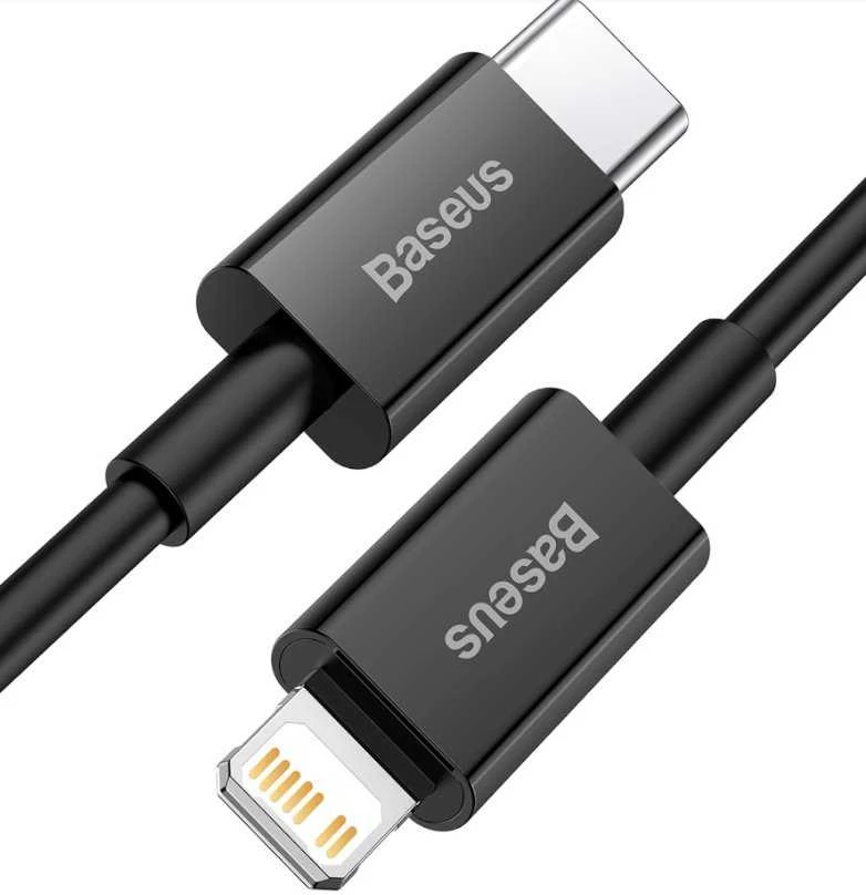 Baseus Superior serijos USB-C - Lightning kabelis 20W PD 2m - Juodas