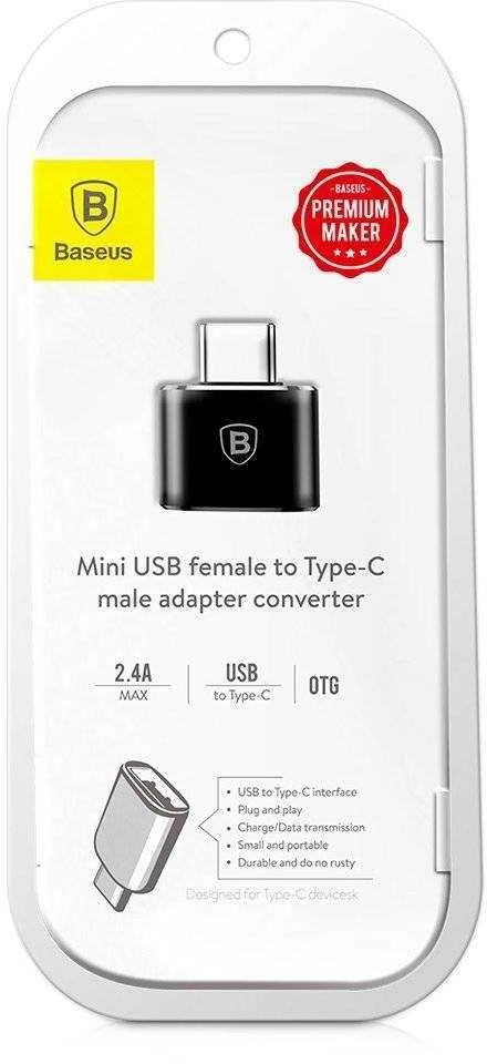 Adapteris Baseus USB C kištukas - USB A lizdas, OTG funkcija
