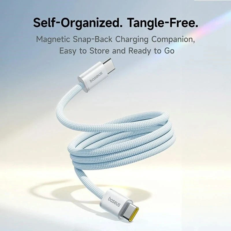 „Baseus Dynamic 4 Pro“ serijos duomenų kabelis USB-C – USB-C 100W 1m, „Galaxy Mėlyna“