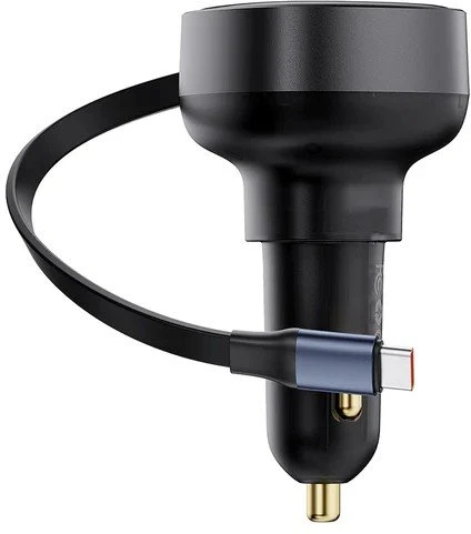 „Baseus Enjoyment Pro“ automobilinis įkroviklis USB-C, 60 W, juodas (pažeista pakuotė)