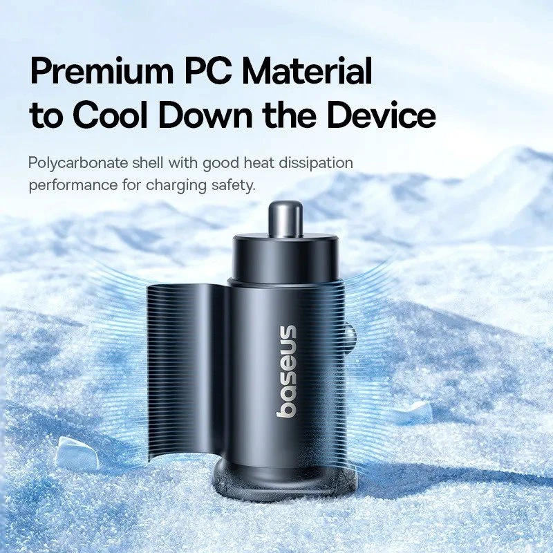Baseus Automobilinis įkroviklis GoTrip 30W 12-24V USB-A + USB-C QC PD, juodas