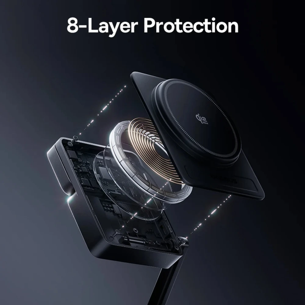 Baseus įkroviklis Belaidis PicoGo AF21 3in1 Qi2.2 35W su USB-C kabeliu 1m - juoda (6942521201723)