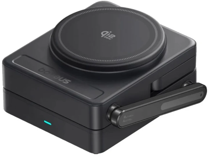 Baseus įkroviklis Belaidis PicoGo AF21 3in1 Qi2.2 35W su USB-C kabeliu 1m - juoda (6942521201723)