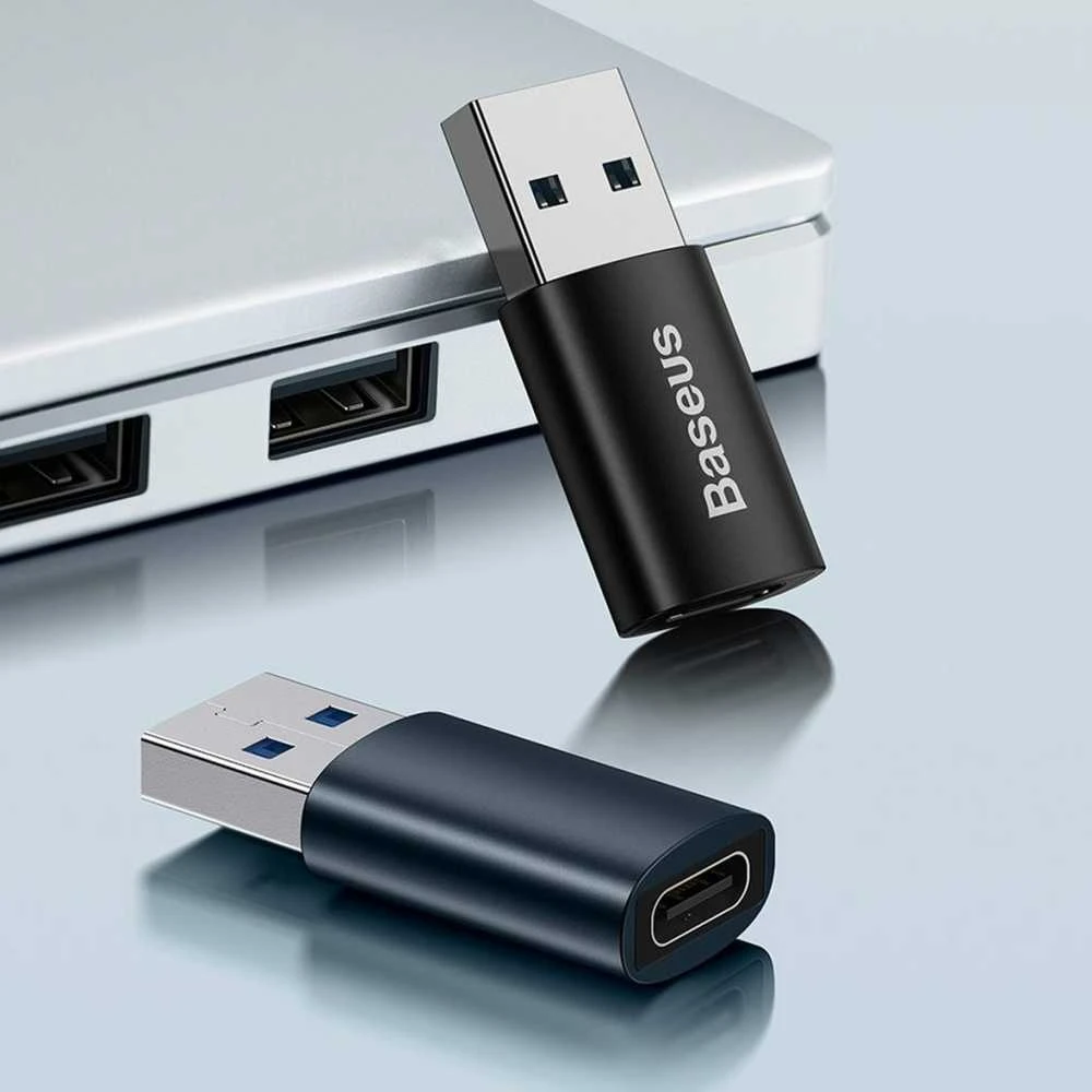 Baseus Ingenuity USB-A – USB-C OTG adapteris - Mėlynas