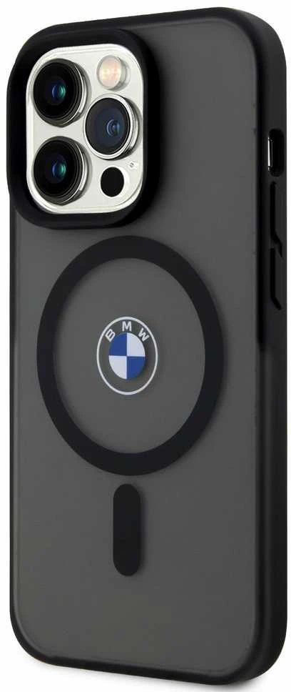 BMW BMHMP15LDSLK Apple iPhone 15 Pro 6.1″ juodos spalvos kietas dėklas IML Signature MagSafe