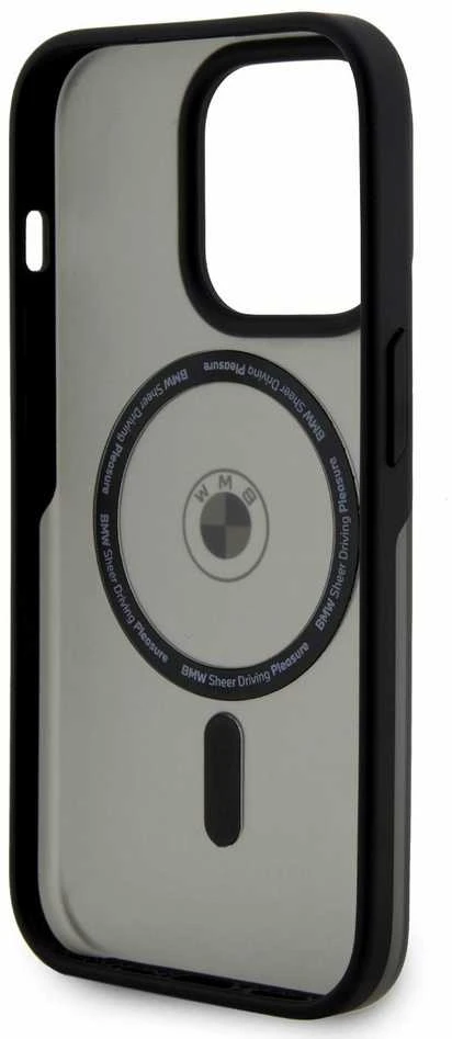 BMW BMHMP15LDSLK Apple iPhone 15 Pro 6.1″ juodos spalvos kietas dėklas IML Signature MagSafe