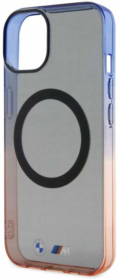 Dėklas BMW BMHMP15MHTGE Apple iPhone 15 Plus 14 Plus 6.7″ pilkas kietas dėklas Gradient Bumper MagSafe