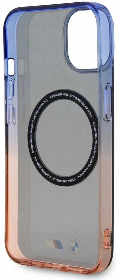 Dėklas BMW BMHMP15MHTGE Apple iPhone 15 Plus 14 Plus 6.7″ pilkas kietas dėklas Gradient Bumper MagSafe