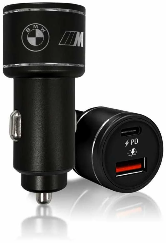 BMW charger BMCCMUSBCK PD-QC 3.0 20W Fast Charge juodos spalvos M Edition