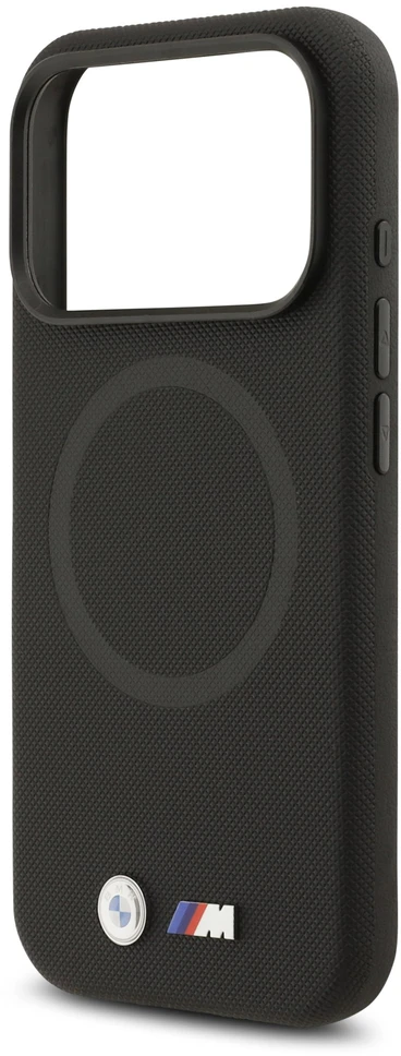 BMW M FW Metal Logo MagSafe dėklas skirtas Apple iPhone 17 Pro Juodas