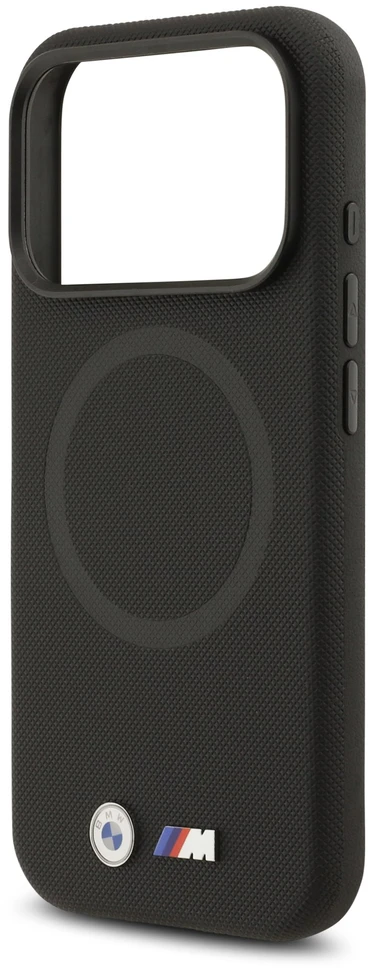 BMW M FW Metal Logo MagSafe dėklas skirtas Apple iPhone 17 Pro Max Juodas