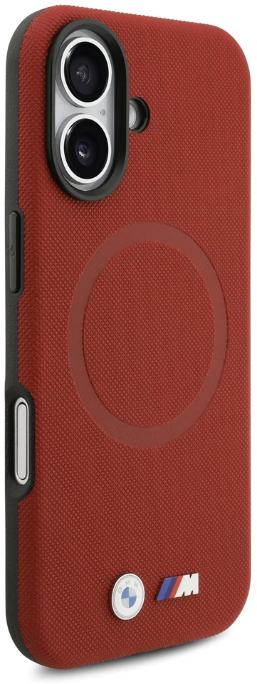 BMW M FW Metal Logo MagSafe dėklas skirtas Apple iPhone 17 Raudona