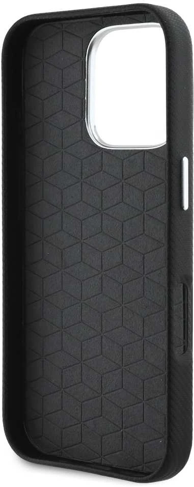 BMW BMHCP16X23 PUFWKEV Apple iPhone 16 Pro Max 6.9″ juodos spalvos kietas dėklas M Edition Kevlar wrapped metal