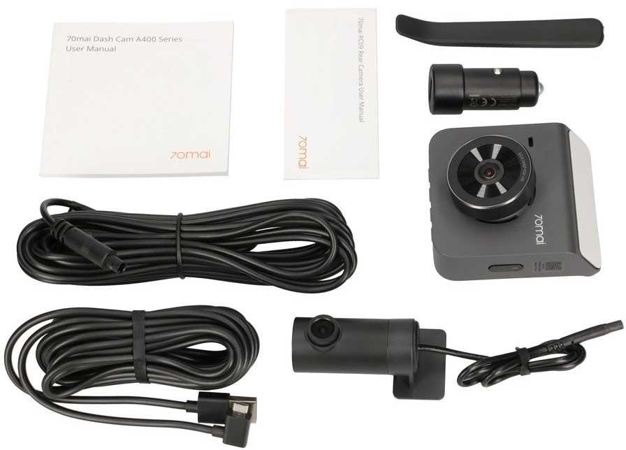 70mail Dash Cam A400 QHD + Rear Cam RC09 Set Pilkas