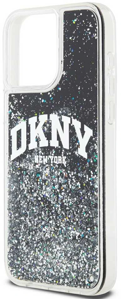 Apple iPhone 14 Pro Max DKNY dėklas Liquid Glitter Big Logo (DKHCP14XLBNAEK) juodos spalvos