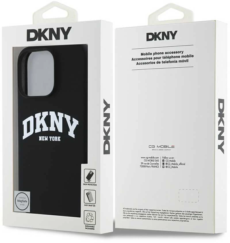 Dėklas Apple iPhone 16 Pro DKNY Silicone Baltas Printed Logo MagSafe (DKHMP16LSNYACH)