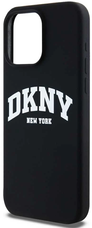 Apple iPhone 12 / 12 Pro DKNY dėklas Liquid Silicone Baltas Printed Logo MagSafe (DKHMP12MSNYACH) juodos spalvos