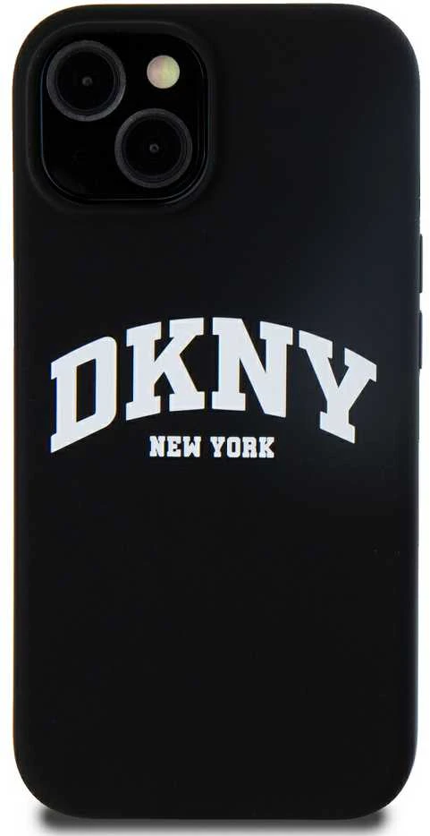 Apple iPhone 11 DKNY dėklas Liquid Silicone Baltas Printed Logo MagSafe (DKHMN61SNYACH) juodos spalvos