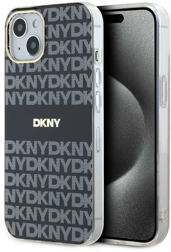 Apple iPhone 13 / 14 / 15 DKNY dėklas IML Mono & Stripe MagSafe (DKHMP15SHRHSEK) juodos spalvos