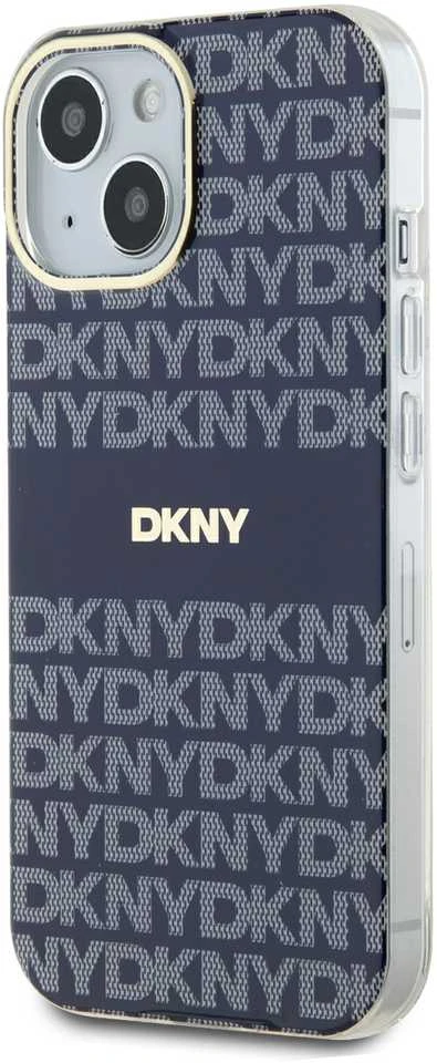 Apple iPhone 13 / 14 / 15 DKNY dėklas IML Mono & Stripe MagSafe (DKHMP15SHRHSEB) mėlynos spalvos