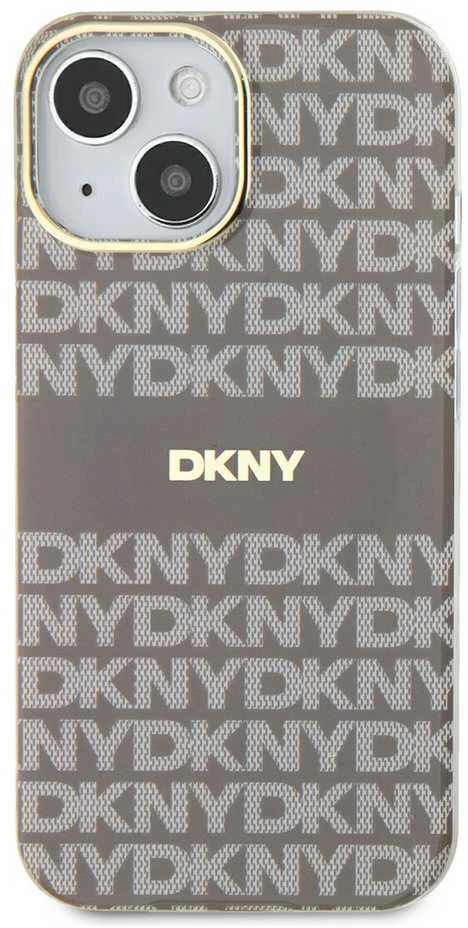 Apple iPhone 13 / 14 / 15 DKNY dėklas IML Mono & Stripe MagSafe (DKHMP15SHRHSEE) beige