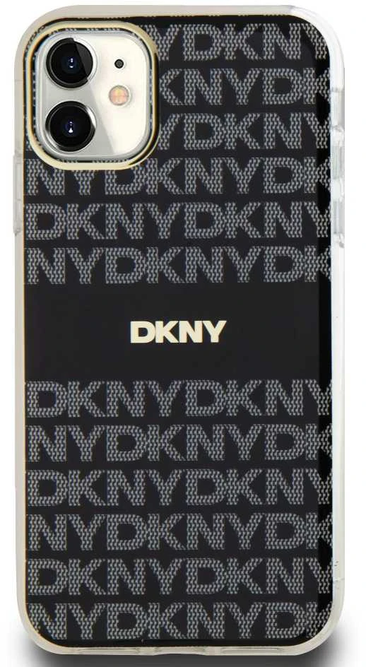 Apple iPhone 11 / XR DKNY dėklas IML Mono & Stripe MagSafe (DKHMN61HRHSEK) juodos spalvos