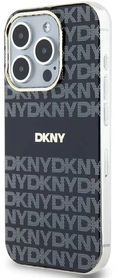 Apple iPhone 15 Pro DKNY dėklas IML Mono & Stripe MagSafe (DKHMP15LHRHSEK) juodos spalvos