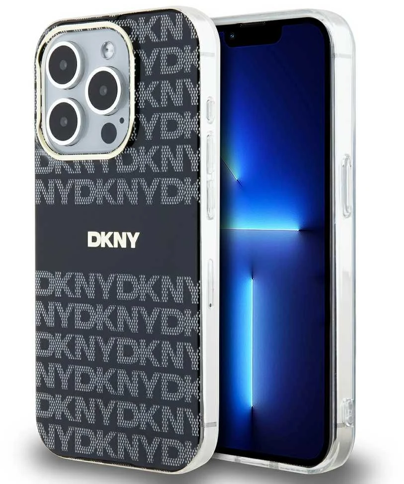 Apple iPhone 13 Pro Max DKNY dėklas IML Mono & Stripe MagSafe (DKHMP13XHRHSEK) juodos spalvos