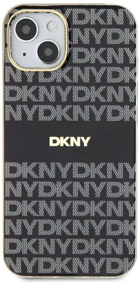 Apple iPhone 13 / 14 / 15 DKNY dėklas IML Mono & Stripe MagSafe (DKHMP15SHRHSEK) juodos spalvos