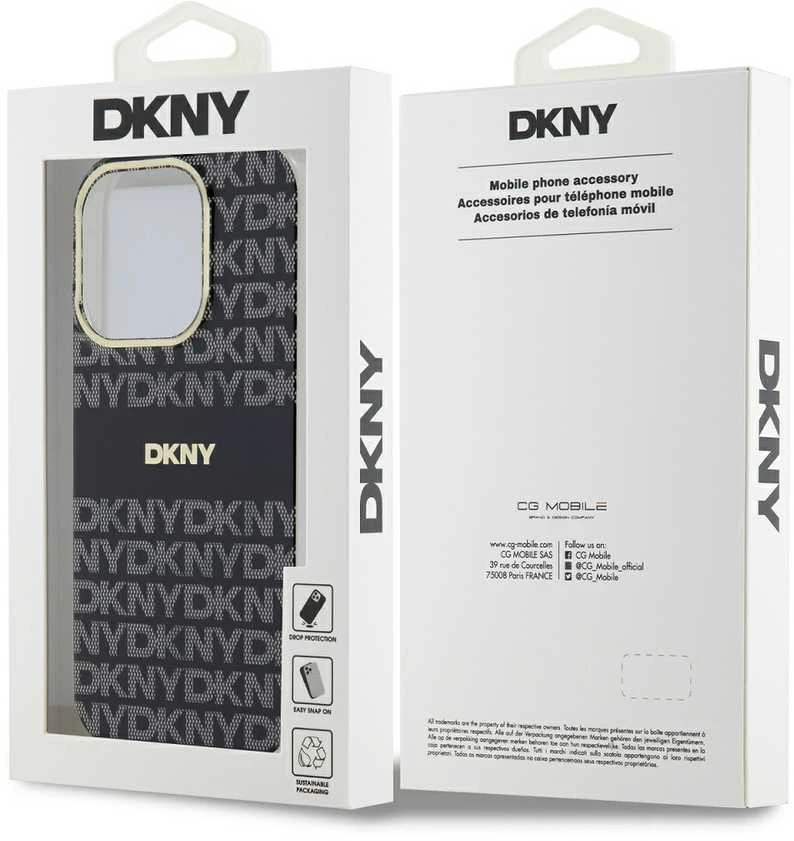 Apple iPhone 13 Pro Max DKNY dėklas IML Mono & Stripe MagSafe (DKHMP13XHRHSEK) juodos spalvos