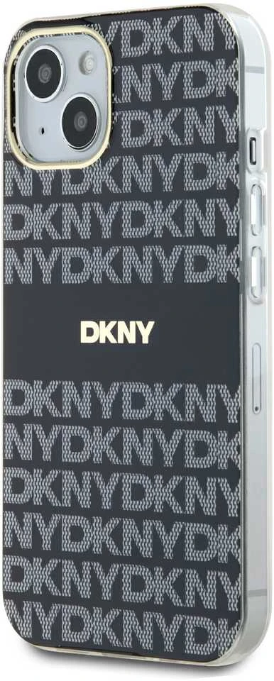 Apple iPhone 13 / 14 / 15 DKNY dėklas IML Mono & Stripe MagSafe (DKHMP15SHRHSEK) juodos spalvos