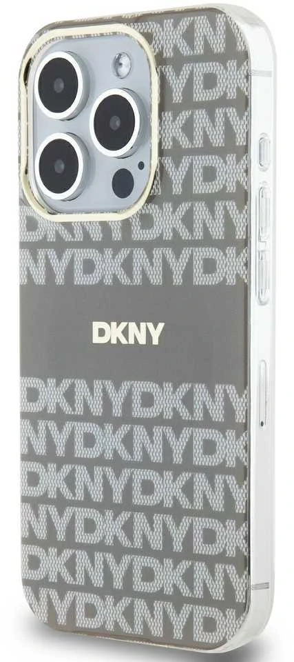 Apple iPhone 15 Pro Max DKNY dėklas IML Mono & Stripe MagSafe (DKHMP15XHRHSEE) beige