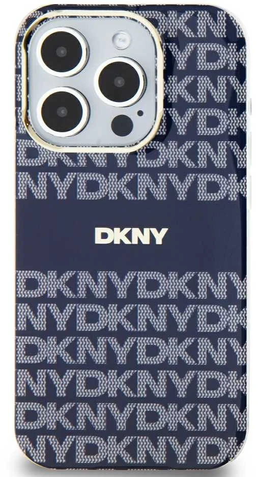 Apple iPhone 15 Pro Max DKNY dėklas IML Mono & Stripe MagSafe (DKHMP15XHRHSEB) mėlynos spalvos