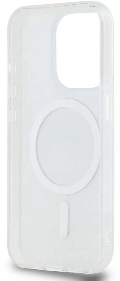 DKNY PC/TPU Repeat Pattern Tonal Stripe Magsafe dėklas telefonui Apple iPhone 14 Pro rusvai gelsvas