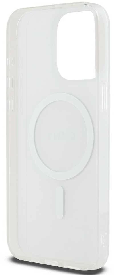 Apple iPhone 15 Pro Max DKNY dėklas IML Mono & Stripe MagSafe (DKHMP15XHRHSEP) rožinės spalvos