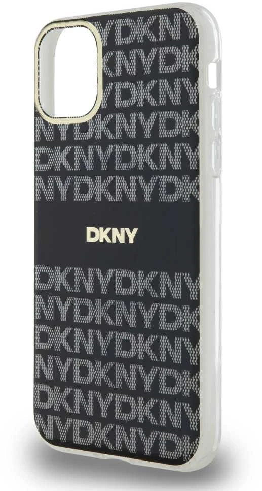 Apple iPhone 11 / XR DKNY dėklas IML Mono & Stripe MagSafe (DKHMN61HRHSEK) juodos spalvos