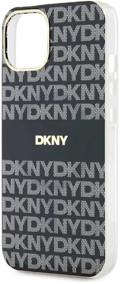 Apple iPhone 13 / 14 / 15 DKNY dėklas IML Mono & Stripe MagSafe (DKHMP15SHRHSEK) juodos spalvos