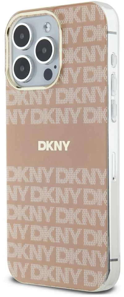 Apple iPhone 15 Pro Max DKNY dėklas IML Mono & Stripe MagSafe (DKHMP15XHRHSEP) rožinės spalvos