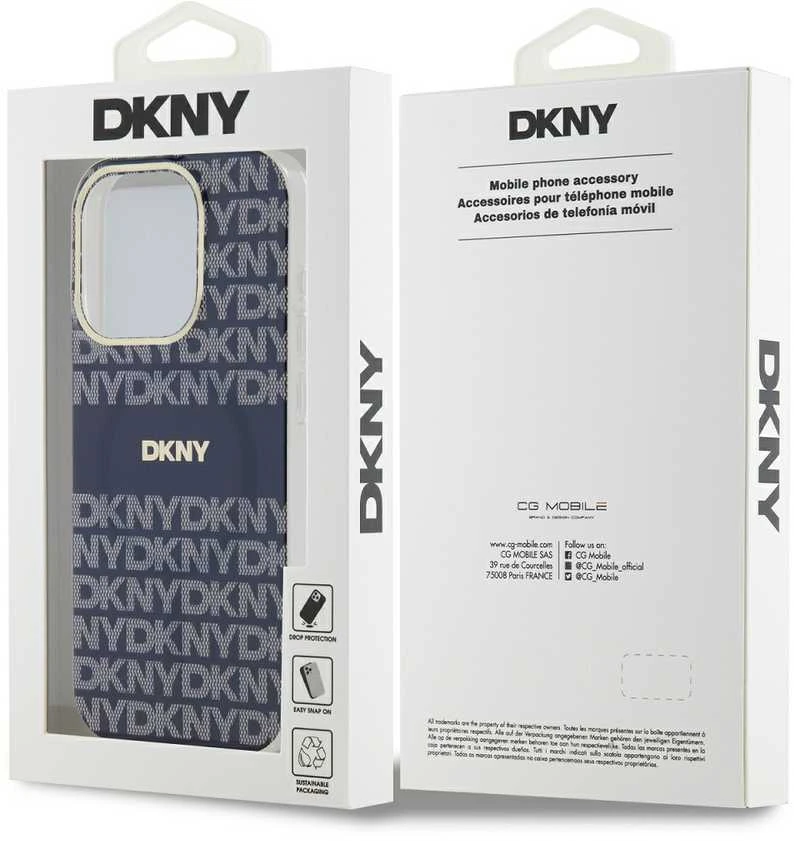 Apple iPhone 15 Pro Max DKNY dėklas IML Mono & Stripe MagSafe (DKHMP15XHRHSEB) mėlynos spalvos