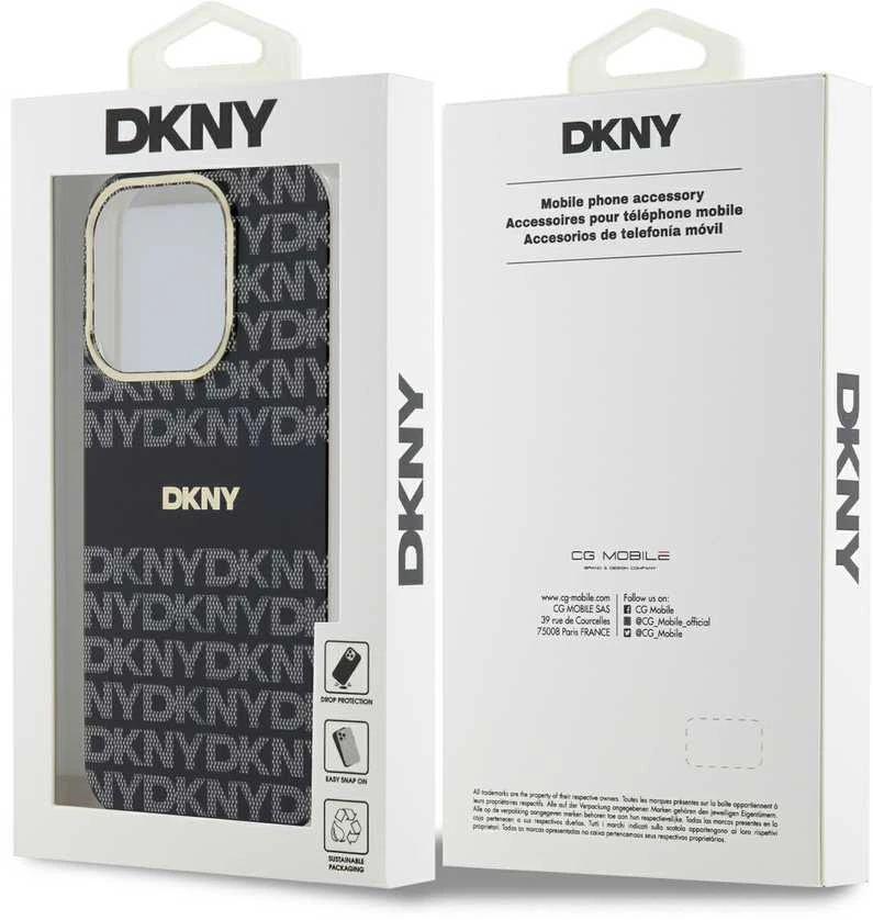 Apple iPhone 13 Pro DKNY dėklas IML Mono & Stripe MagSafe (DKHMP13LHRHSEK) juodos spalvos