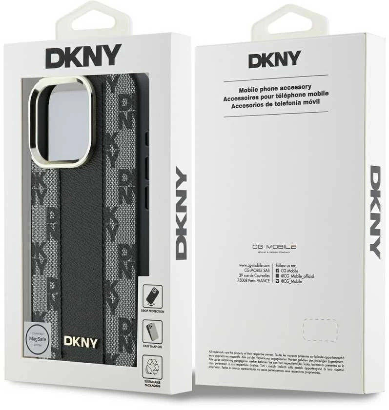 Apple iPhone 16 Pro DKNY Checkered Pattern MagSafe (DKHMP16LPCPVSLK) dėklas telefonui juodos spalvos