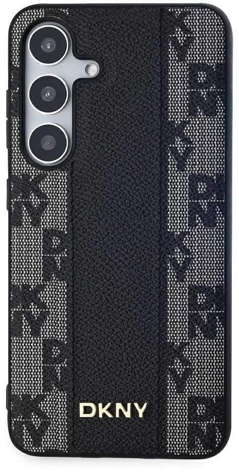 Samsung Galaxy S24 Plus DKNY Hardcase Leather Checkered Mono Pattern MagSafe (DKHMS24MPCPVSLK) dėklas telefonui juodos spalvos